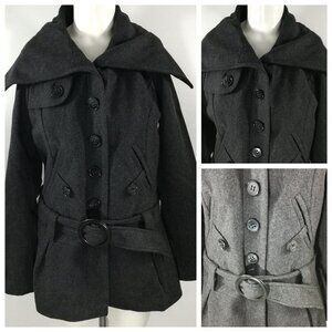 Green with Envy Wool Pea Coat Size M